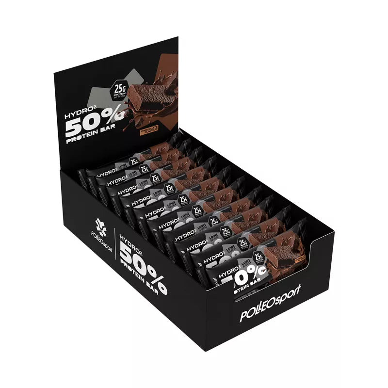 Polleo Sport HydroX 50% Protein Bar – Baton Proteic Ciocolata 50g