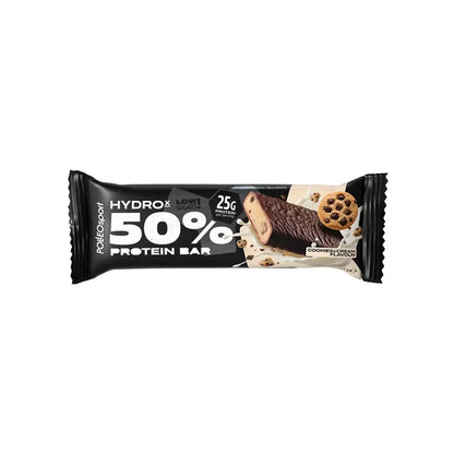 Polleo Sport HydroX 50% Protein Bar – Baton Proteic Cookies & Cream 50g