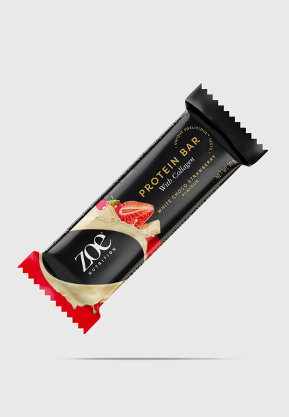 zoe Protein Bar, 50 g - White Chocolate Strawberry